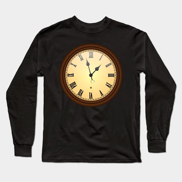 Clock Sticker Long Sleeve T-Shirt by NOKKU